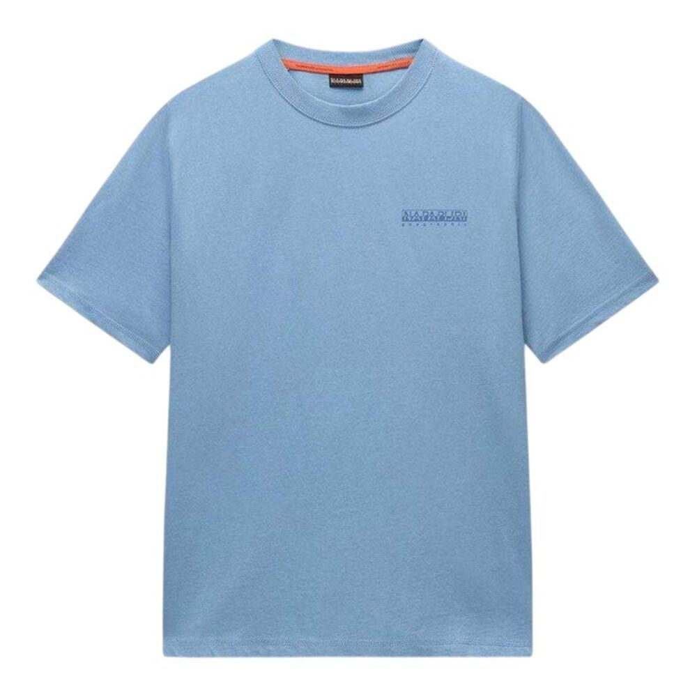 Napapijri Mens Geographic Printed Crew Neck / Faded Denim